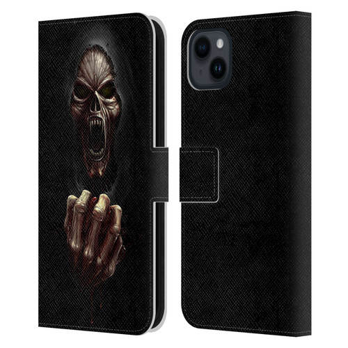 Christos Karapanos Horror Don't Break My Heart Leather Book Wallet Case Cover For Apple iPhone 15 Plus