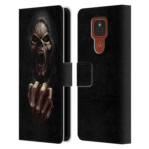 Christos Karapanos Horror Don't Break My Heart Leather Book Wallet Case Cover For Motorola Moto E7 Plus