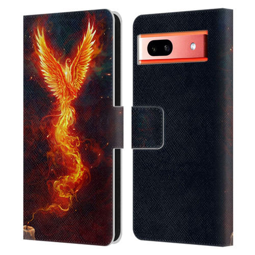 Christos Karapanos Phoenix 2 From The Last Spark Leather Book Wallet Case Cover For Google Pixel 7a