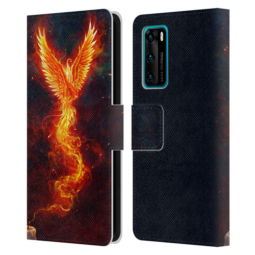 Christos Karapanos Phoenix 2 From The Last Spark Leather Book Wallet Case Cover For Huawei P40 5G