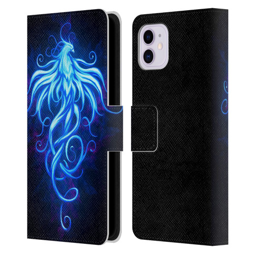 Christos Karapanos Phoenix 2 Royal Blue Leather Book Wallet Case Cover For Apple iPhone 11