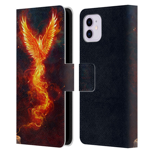 Christos Karapanos Phoenix 2 From The Last Spark Leather Book Wallet Case Cover For Apple iPhone 11