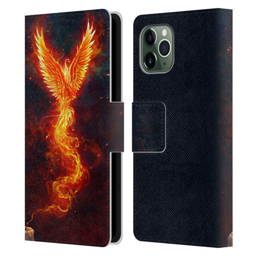 Christos Karapanos Phoenix 2 From The Last Spark Leather Book Wallet Case Cover For Apple iPhone 11 Pro
