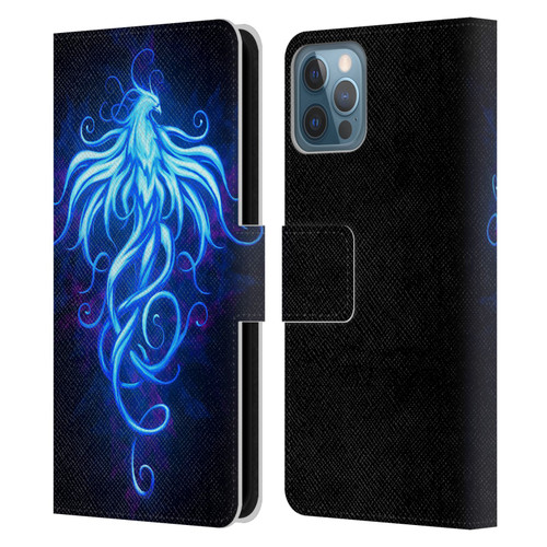 Christos Karapanos Phoenix 2 Royal Blue Leather Book Wallet Case Cover For Apple iPhone 12 / iPhone 12 Pro
