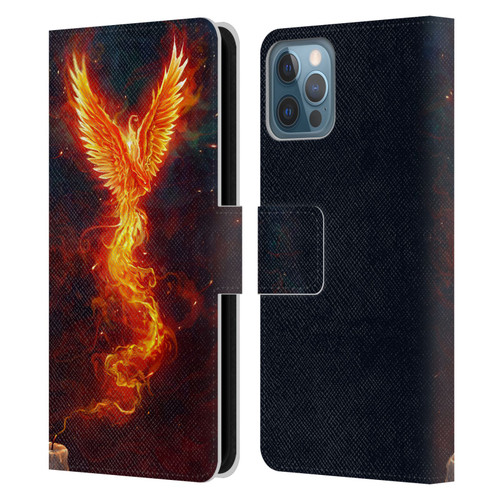 Christos Karapanos Phoenix 2 From The Last Spark Leather Book Wallet Case Cover For Apple iPhone 12 / iPhone 12 Pro