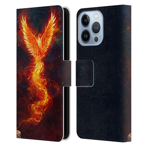 Christos Karapanos Phoenix 2 From The Last Spark Leather Book Wallet Case Cover For Apple iPhone 13 Pro