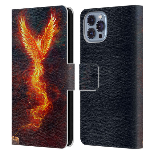Christos Karapanos Phoenix 2 From The Last Spark Leather Book Wallet Case Cover For Apple iPhone 14