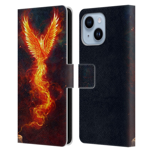 Christos Karapanos Phoenix 2 From The Last Spark Leather Book Wallet Case Cover For Apple iPhone 14 Plus