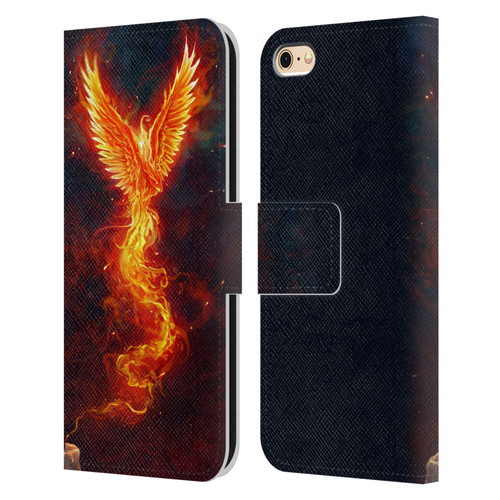 Christos Karapanos Phoenix 2 From The Last Spark Leather Book Wallet Case Cover For Apple iPhone 6 / iPhone 6s
