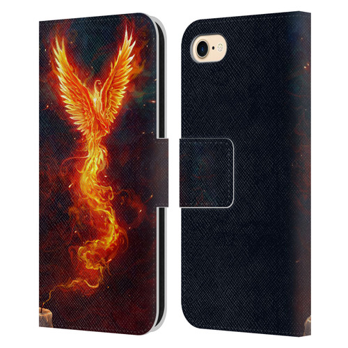 Christos Karapanos Phoenix 2 From The Last Spark Leather Book Wallet Case Cover For Apple iPhone 7 / 8 / SE 2020 & 2022