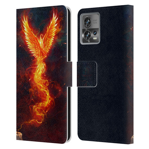 Christos Karapanos Phoenix 2 From The Last Spark Leather Book Wallet Case Cover For Motorola Moto Edge 30 Fusion