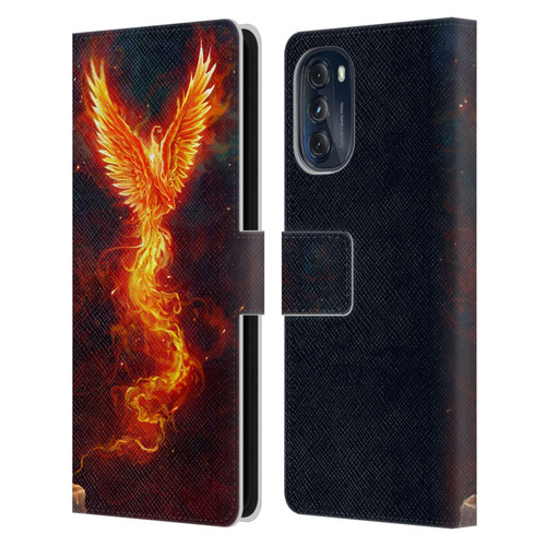 Christos Karapanos Phoenix 2 From The Last Spark Leather Book Wallet Case Cover For Motorola Moto G (2022)
