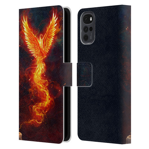 Christos Karapanos Phoenix 2 From The Last Spark Leather Book Wallet Case Cover For Motorola Moto G22