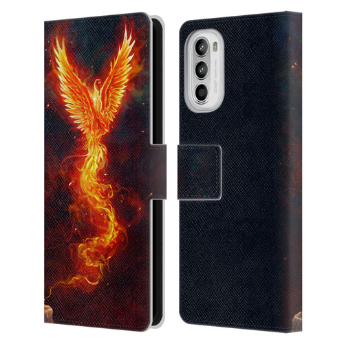 Christos Karapanos Phoenix 2 From The Last Spark Leather Book Wallet Case Cover For Motorola Moto G52