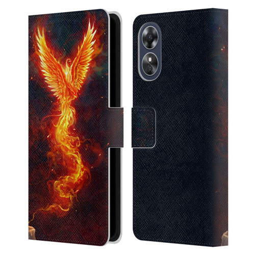 Christos Karapanos Phoenix 2 From The Last Spark Leather Book Wallet Case Cover For OPPO A17