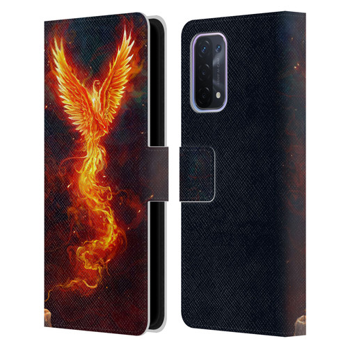 Christos Karapanos Phoenix 2 From The Last Spark Leather Book Wallet Case Cover For OPPO A54 5G
