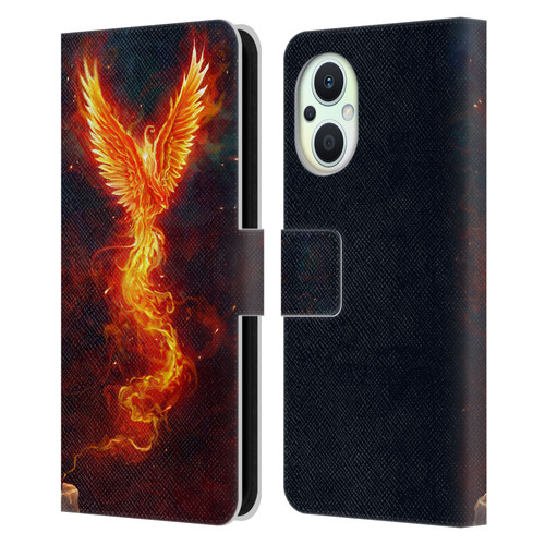 Christos Karapanos Phoenix 2 From The Last Spark Leather Book Wallet Case Cover For OPPO Reno8 Lite