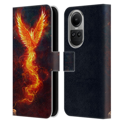 Christos Karapanos Phoenix 2 From The Last Spark Leather Book Wallet Case Cover For OPPO Reno10 5G / Reno10 Pro 5G