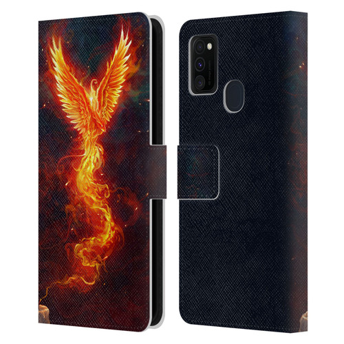 Christos Karapanos Phoenix 2 From The Last Spark Leather Book Wallet Case Cover For Samsung Galaxy M30s (2019)/M21 (2020)