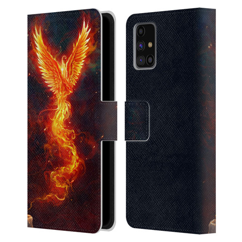 Christos Karapanos Phoenix 2 From The Last Spark Leather Book Wallet Case Cover For Samsung Galaxy M31s (2020)