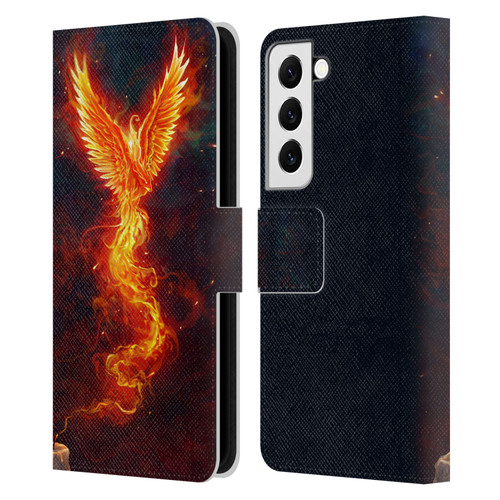 Christos Karapanos Phoenix 2 From The Last Spark Leather Book Wallet Case Cover For Samsung Galaxy S22 5G