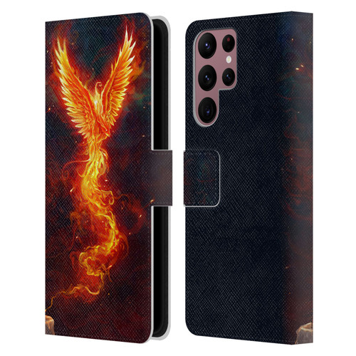 Christos Karapanos Phoenix 2 From The Last Spark Leather Book Wallet Case Cover For Samsung Galaxy S22 Ultra 5G