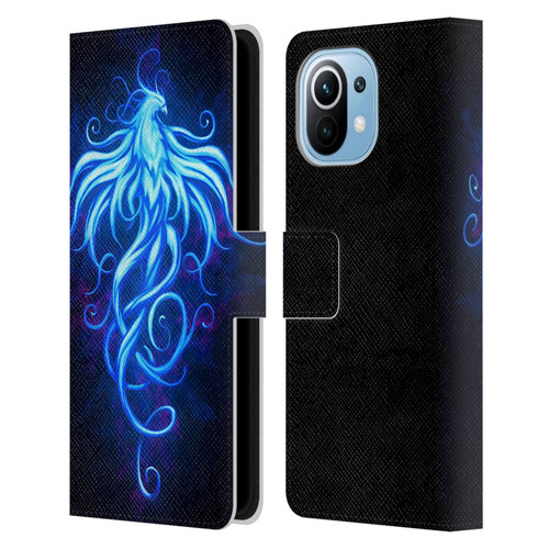 Christos Karapanos Phoenix 2 Royal Blue Leather Book Wallet Case Cover For Xiaomi Mi 11