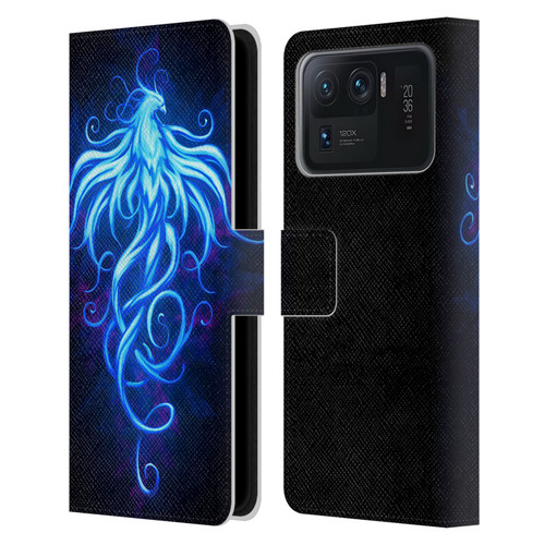 Christos Karapanos Phoenix 2 Royal Blue Leather Book Wallet Case Cover For Xiaomi Mi 11 Ultra