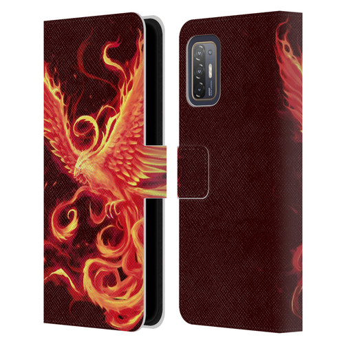 Christos Karapanos Phoenix 3 Resurgence 2 Leather Book Wallet Case Cover For HTC Desire 21 Pro 5G