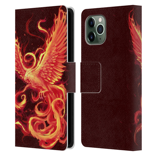 Christos Karapanos Phoenix 3 Resurgence 2 Leather Book Wallet Case Cover For Apple iPhone 11 Pro