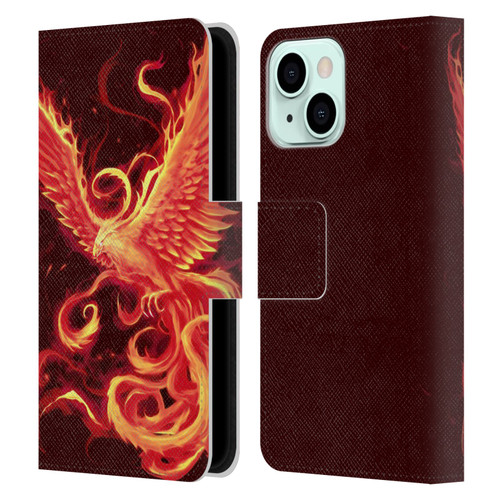 Christos Karapanos Phoenix 3 Resurgence 2 Leather Book Wallet Case Cover For Apple iPhone 13 Mini