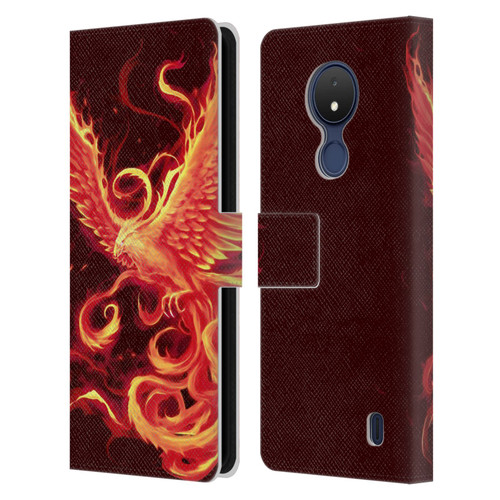 Christos Karapanos Phoenix 3 Resurgence 2 Leather Book Wallet Case Cover For Nokia C21