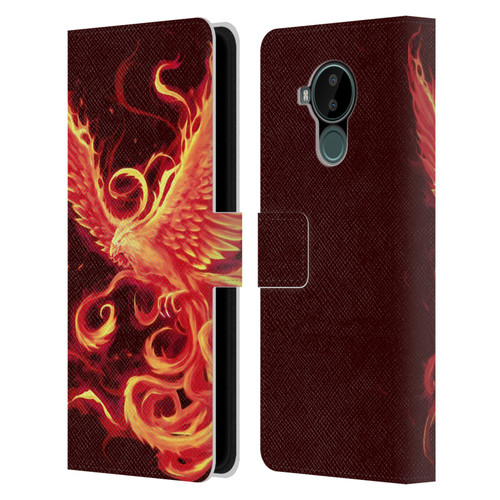 Christos Karapanos Phoenix 3 Resurgence 2 Leather Book Wallet Case Cover For Nokia C30