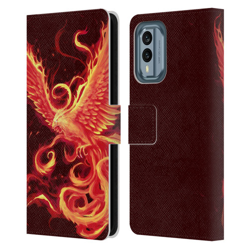 Christos Karapanos Phoenix 3 Resurgence 2 Leather Book Wallet Case Cover For Nokia X30