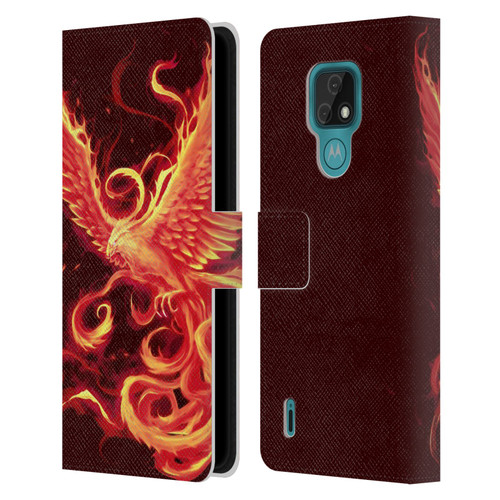 Christos Karapanos Phoenix 3 Resurgence 2 Leather Book Wallet Case Cover For Motorola Moto E7