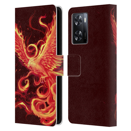 Christos Karapanos Phoenix 3 Resurgence 2 Leather Book Wallet Case Cover For OPPO A57s