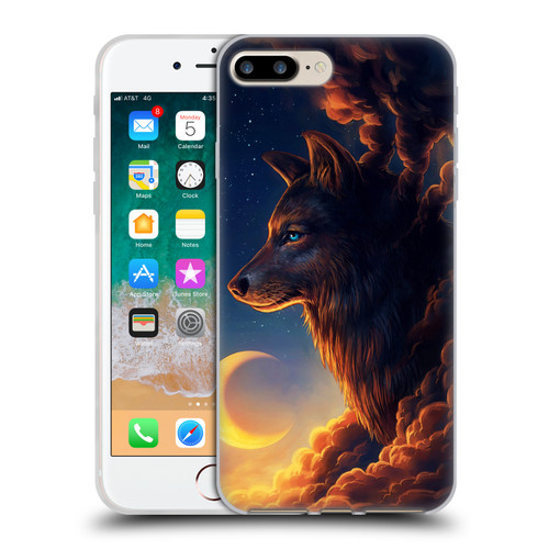 Jonas "JoJoesArt" Jödicke Wildlife 2 Golden Moon Soft Gel Case for Apple iPhone 7 Plus / iPhone 8 Plus