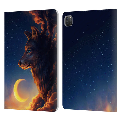 Jonas "JoJoesArt" Jödicke Wildlife 2 Golden Moon Leather Book Wallet Case Cover For Apple iPad Pro 11 2020 / 2021 / 2022