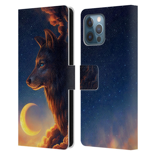 Jonas "JoJoesArt" Jödicke Wildlife 2 Golden Moon Leather Book Wallet Case Cover For Apple iPhone 12 Pro Max