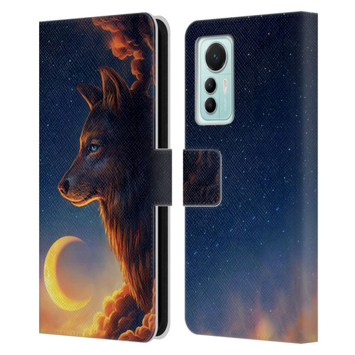 Jonas "JoJoesArt" Jödicke Wildlife 2 Golden Moon Leather Book Wallet Case Cover For Xiaomi 12 Lite