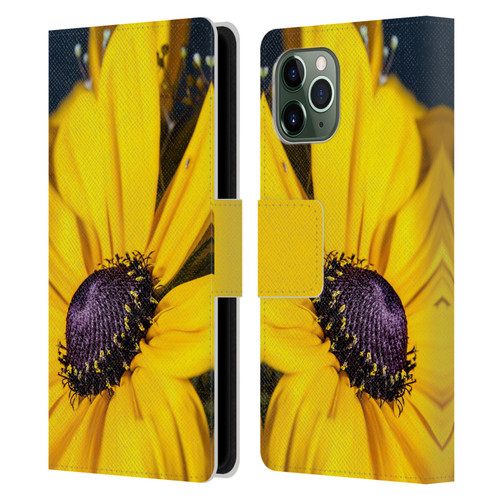 PLdesign Flowers And Leaves Daisy Leather Book Wallet Case Cover For Apple iPhone 11 Pro