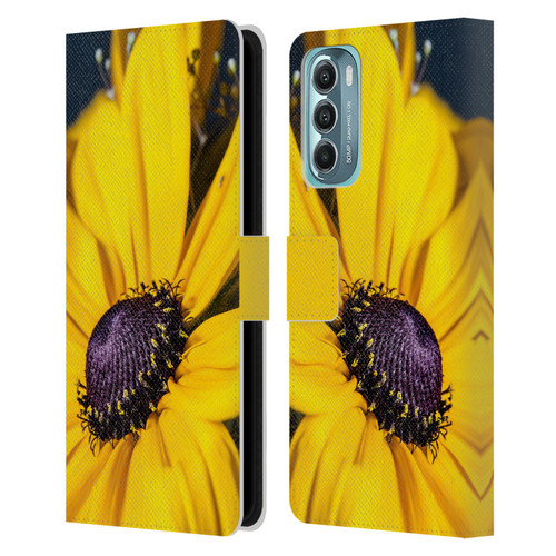 PLdesign Flowers And Leaves Daisy Leather Book Wallet Case Cover For Motorola Moto G Stylus 5G (2022)