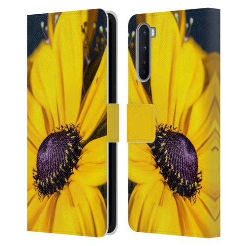 PLdesign Flowers And Leaves Daisy Leather Book Wallet Case Cover For OnePlus Nord 5G