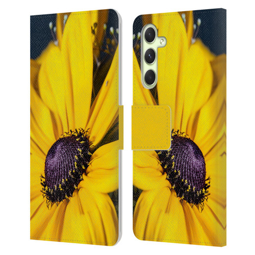 PLdesign Flowers And Leaves Daisy Leather Book Wallet Case Cover For Samsung Galaxy A54 5G