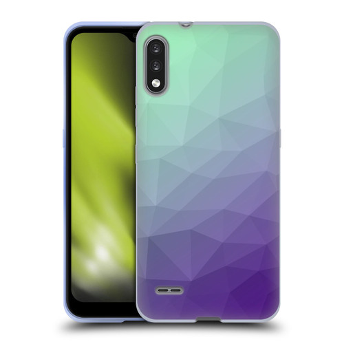 PLdesign Geometric Purple Green Ombre Soft Gel Case for LG K22