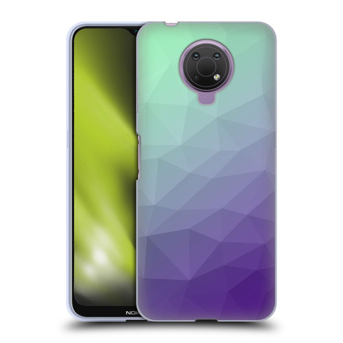 PLdesign Geometric Purple Green Ombre Soft Gel Case for Nokia G10