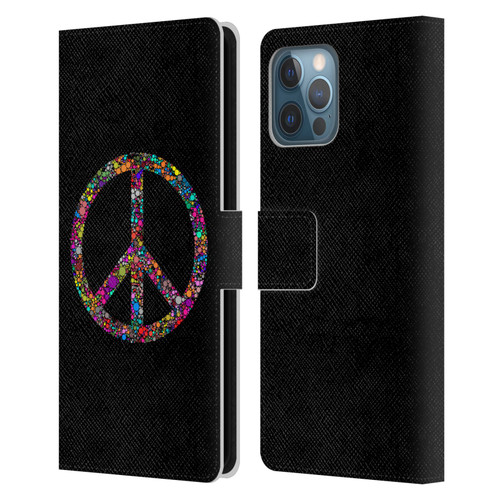 LebensArt Contexts Peace Leather Book Wallet Case Cover For Apple iPhone 12 Pro Max