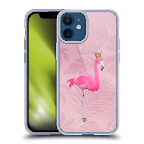 LebensArt Assorted Designs Flamingo King Soft Gel Case for Apple iPhone 12 Mini