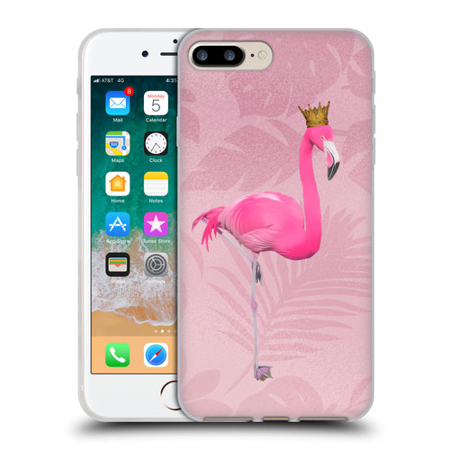 LebensArt Assorted Designs Flamingo King Soft Gel Case for Apple iPhone 7 Plus / iPhone 8 Plus