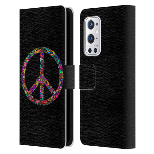 LebensArt Contexts Peace Leather Book Wallet Case Cover For OnePlus 9 Pro